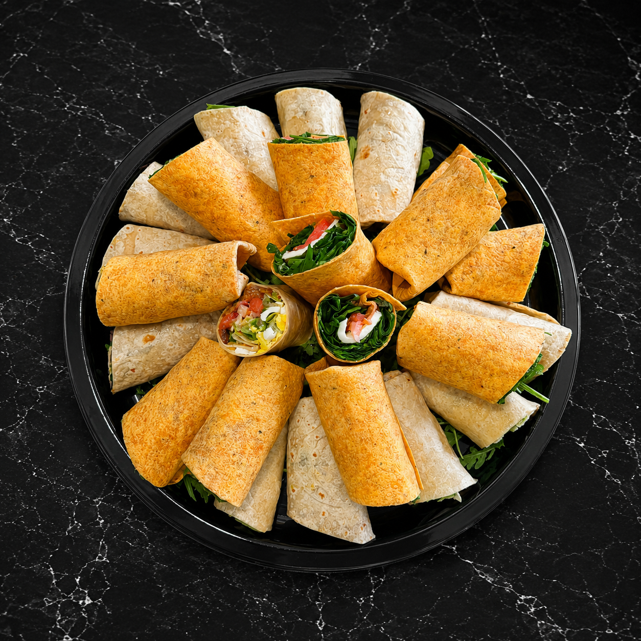Assorted Wraps Platter 24 Halves